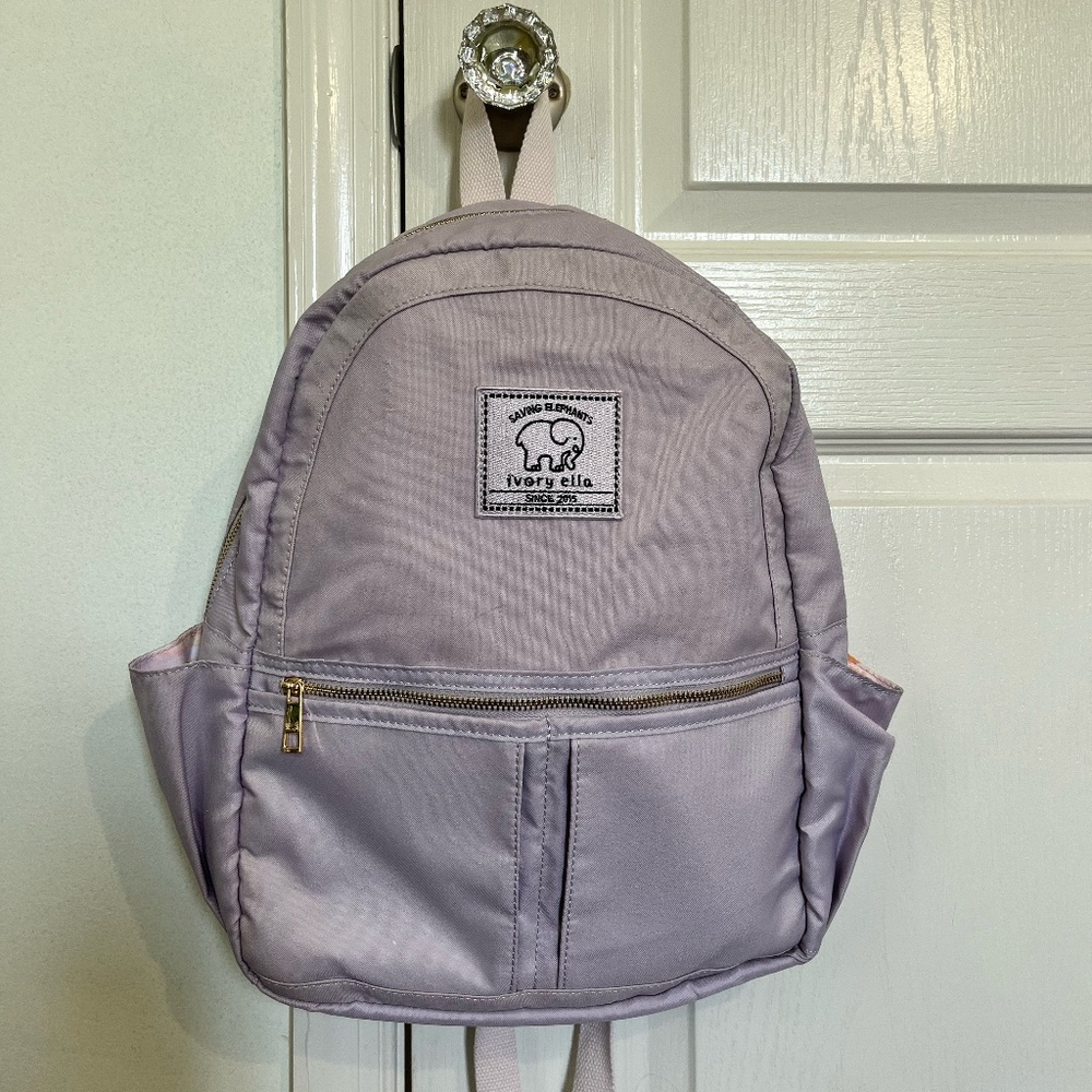 Ivory Ella Light Purple Backpack
